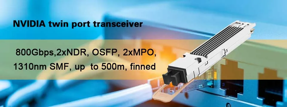 Nvidia MMS4X00-Ns400 (980-9I31N-00NM00) 400GB/S 단일 포트 OSFP 단일 모드 DR4 트랜시버 1