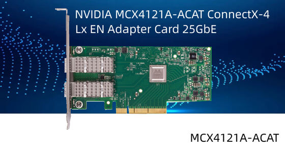 멜라녹스 ConnectX-4 Lx EN 25GbE 이원 포트 SFP28 PCIe3.0 X8 네트워크 인터페이스 카드 MCX4121A-ACAT