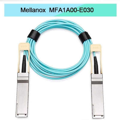 VCSEL 기반 QSFP Mellanox AOC 케이블 MFA1A00-E030 IB EDR 최대 100Gb/s