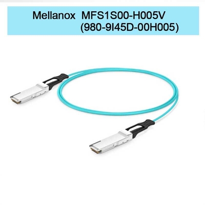 MFS1S00-H005V ((980-9I45D-00H005) Aoc 액티브 광 케이블 최대 200Gb/S IB HDR QSFP56 5m