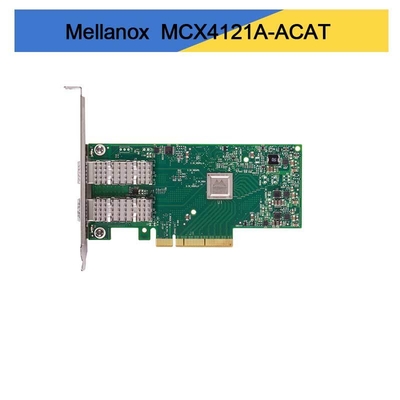 멜라녹스 ConnectX-4 Lx EN 25GbE 이원 포트 SFP28 PCIe3.0 X8 네트워크 인터페이스 카드 MCX4121A-ACAT