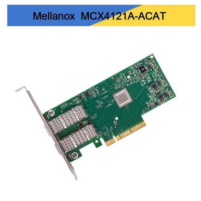멜라녹스 ConnectX-4 Lx EN 25GbE 이원 포트 SFP28 PCIe3.0 X8 네트워크 인터페이스 카드 MCX4121A-ACAT