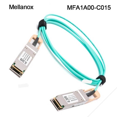 100GbE QSFP LSZH 멜라녹스 AOC Ethernet 케이블 MFA1A00-C015 15m