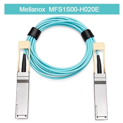 낮은 지연 Mellanox AOC 케이블 MFS1S00-H020E 스플리터 케이블 이더넷 200GbE ~ 2x100GbE 20m