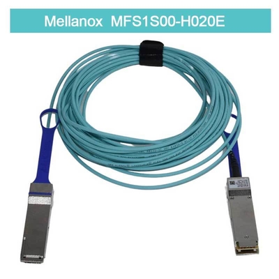 낮은 지연 Mellanox AOC 케이블 MFS1S00-H020E 스플리터 케이블 이더넷 200GbE ~ 2x100GbE 20m