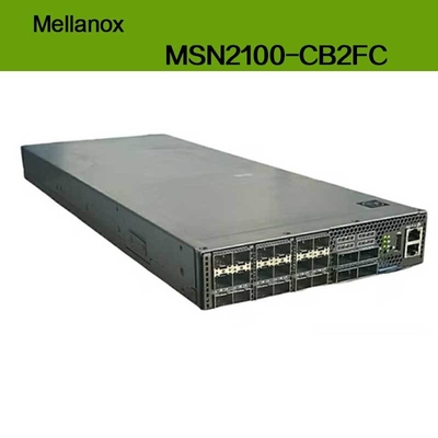 MSN2100-CB2FC 엔비디아 스펙트럼 100gbe 1u 스위치 1g 맥스 스피드 큐뮬러스 리눅스 16 Qsfp28 포트 2 AC Psus X86 2-코어 단층 P2c 공기 흐름