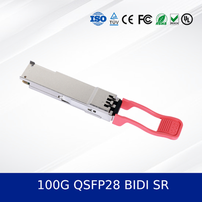 100G QSFP28 BIDI SR 광 트랜시버 모듈 고밀도 저전력 듀얼 파장 디자인