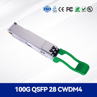 백본 및 메트로, 액세스 및 집선을 위한 고속 광 트랜시버 모듈 100G QSFP28 CWDM4 2km