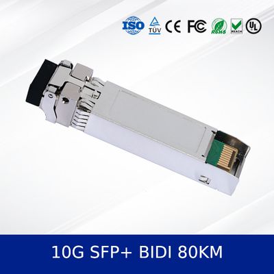 광 데이터 센터용 프리미엄 10G SFP+ Bidi 80km 광섬유 모듈