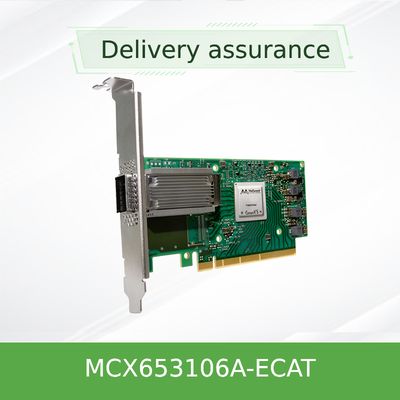 오리지널 MCX653106A-ECAT 커넥트 X-6 100Gb/S 듀얼 포트 QSFP56 이더넷 어댑터
