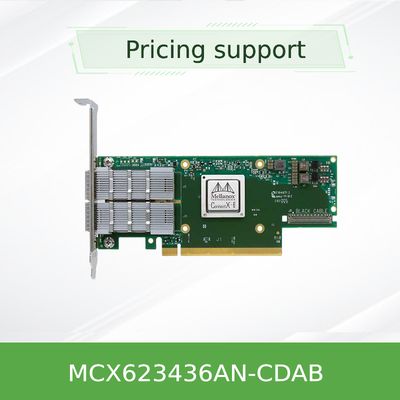 Nvidia MCX623436AN-CDAB ConnectX-6 Dx En 어댑터 카드, 100GbE, OCP3.0, 호스트 관리 포함, 듀얼 포트 QSFP56, PCIe 4.0 x16, 암호화 없음, 썸스크류 (풀 탭)