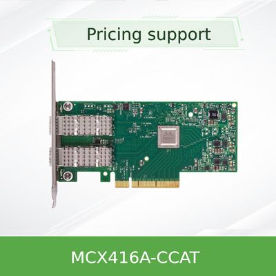 PCIe3.0 X16 ConnectX-4 EN 이더넷 멜라녹스 Nic 카드 MCX416A-CCAT 100GbE QSFP28