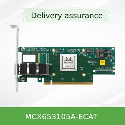100GbE VPI 멜라녹스 네트워크 카드 MCX653105A-ECAT 단일 포트 QSFP56 100GbE