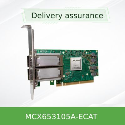 커넥스 6 듀얼 포트 어댑터 100Gb/S MCX653105A-ECAT를 지원하는 멜라녹스 카드