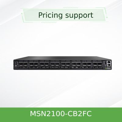MSN2100-CB2FC 엔비디아 스펙트럼 100gbe 1u 스위치 1g 맥스 스피드 큐뮬러스 리눅스 16 Qsfp28 포트 2 AC Psus X86 2-코어 단층 P2c 공기 흐름