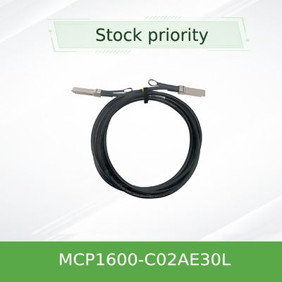 2.5m 100GbE QSFP28 멜라녹스 DAC 케이블 네트워크 MCP1600-C02AE30L