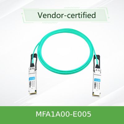 100Gb/S QSFP LSZH 5m 멜라녹스 AOC 케이블에 달하는 MFA1A00-E005 활동적 광케이블 인피니밴드 EDR
