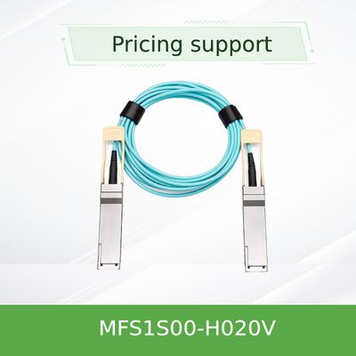 MFS1S00-H020V ((980-9I45T-00H020) Mellanox Aoc 케이블 이더넷 200GbE QSFP56 액티브 광케이블 인피밴드 케이블