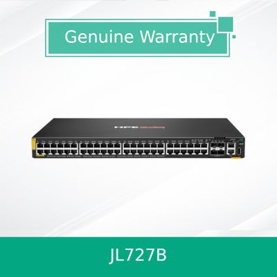 100% 정품 제품 Hpe Aruba Networking Cx 6200f 48g Class-4 Poe 4SFP+ 370W 스위치 (JL727B)