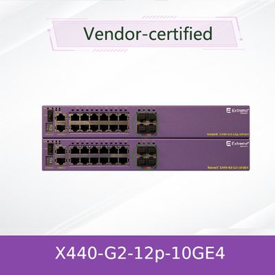 확장 가능한 PoE+ 익스트림 네트워크 AVB 스위치 16531 X440-G2-12p-10GE4