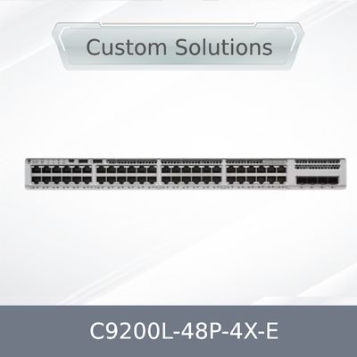 재고 있음 C9200L-48p-4X-E 시스코 카탈리스트 9200L 48 포트 PoE+ 740W 4X10g 업링크, 네트워크 스위치