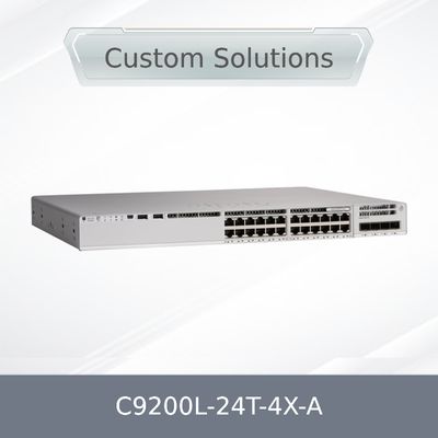 오리지널 뉴 시스코 C9200L-24t-4X-a 촉매 9200L 24-포트 4X 1g Snmp 스택 가능한 Qos Lacp 시스코 스위치 C9200L-24t-4X-a