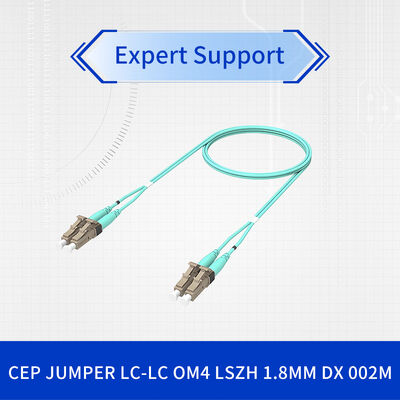 CommScope OM4 LC-LC 듀플렉스 광섬유 패치 코드, 50/125μm 멀티모드, 아쿠아, LSZH 자켓, 1.8mm
