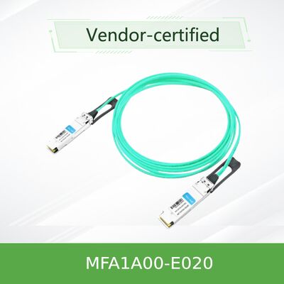 Mellanox MFA1A00-E020 100Gb/s QSFP28 Active Optical Cable – 20m MMF AOC for InfiniBand EDR & 100GbE
