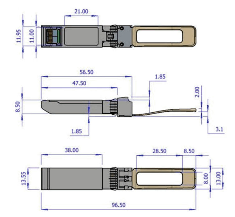 40GbE DDMI 멜라녹스 광 전송부 QSFP+ 850nm MMA1B00-B150D MPO SR4 최고 150m