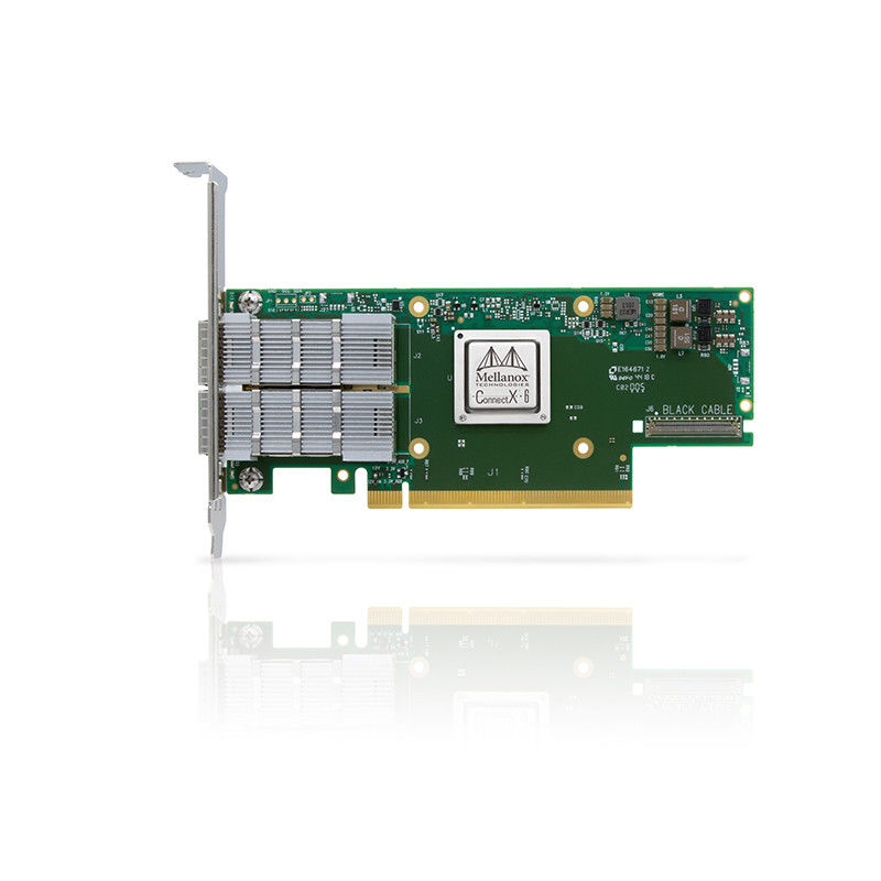 이원 포트 이더넷 HDR 200GbE 멜라녹스 네트워크 카드 VPI 어댑터 MCX653106A-HDAT 콘넥트스 6 QSFP56