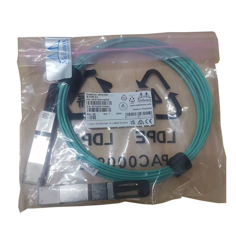 Nvidia Mfs1s00-Hxxxv 200GB/S QSFP56 MMF AOC MFS1S00-H010E 액티브 광 케이블, 최대 200Gbps, QSFP56 to QSFP56