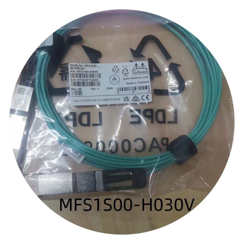 MFS1S00-H030V IB 200G 멜라녹스 Aoc 케이블 네트워크 케이블 30M QSFP56 고속도 낮은 지연