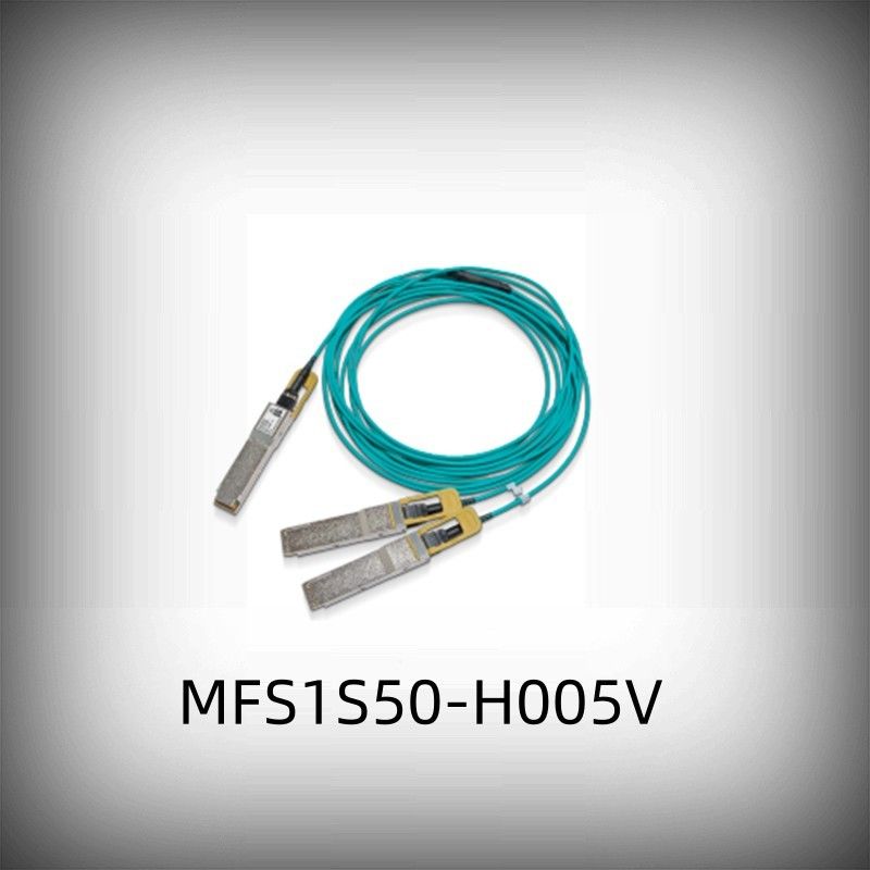 2x100GbE 5m에 대한 낮은 지연 멜라녹스 AOC 케이블 MFS1S50-H005V 분배기 케이블 이더넷 200GbE
