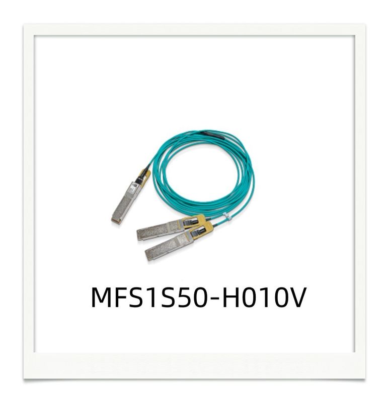 2x100GbE 활성 섬유 옵틱 케이블 인피니밴드 케이블 멜라녹스 AOC 케이블에 대한 MFS1S50-H010V 200GbE