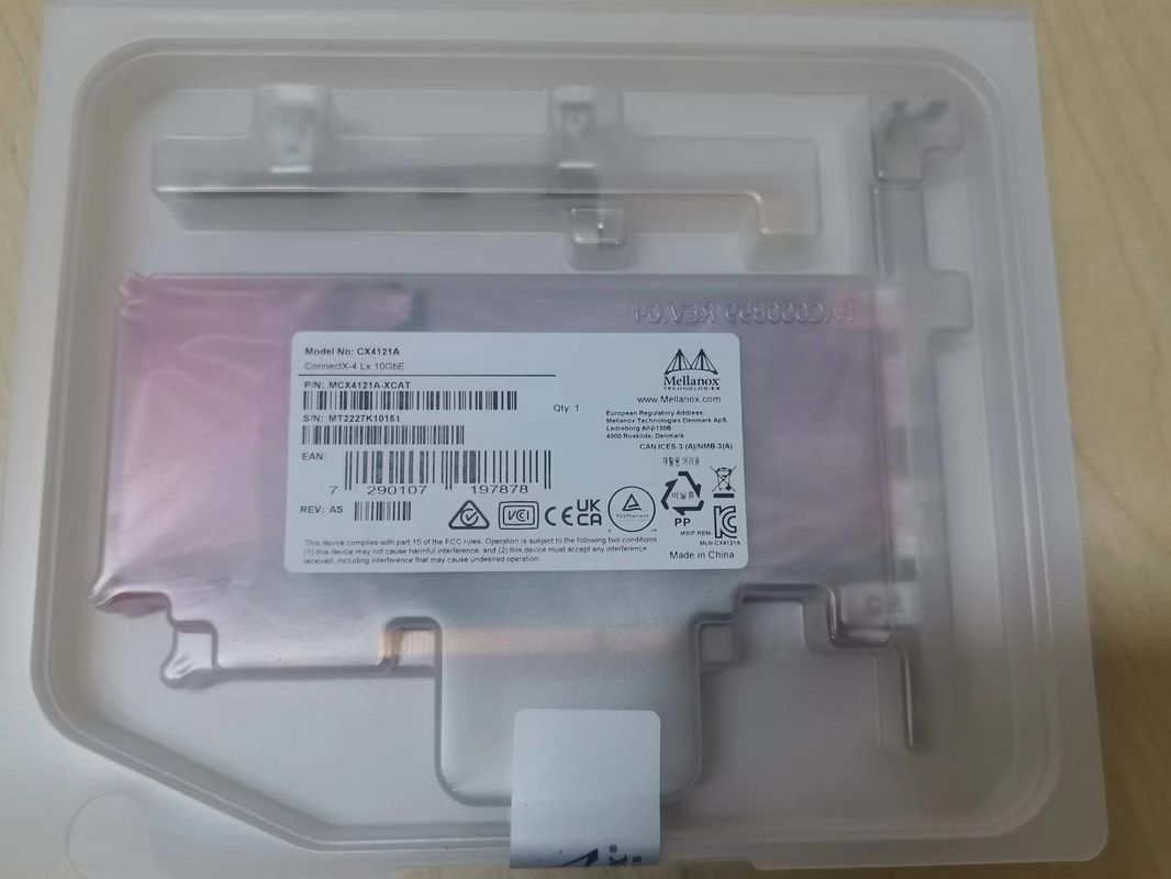 MCX4121A-XCAT ConnectX-4 Lx EN 멜라녹스 네트워크 카드 10GbE 이원 포트 SFP28 PCIe3.0 X8