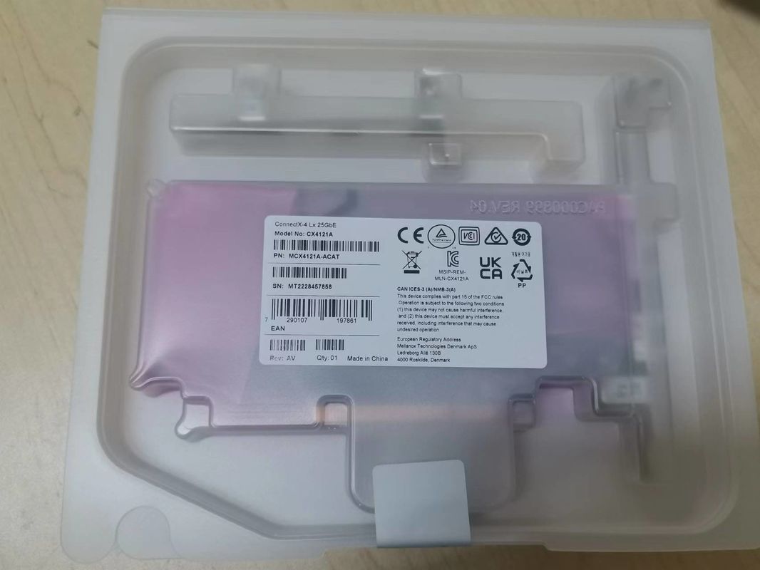 멜라녹스 ConnectX-4 Lx EN 25GbE 이원 포트 SFP28 PCIe3.0 X8 네트워크 인터페이스 카드 MCX4121A-ACAT