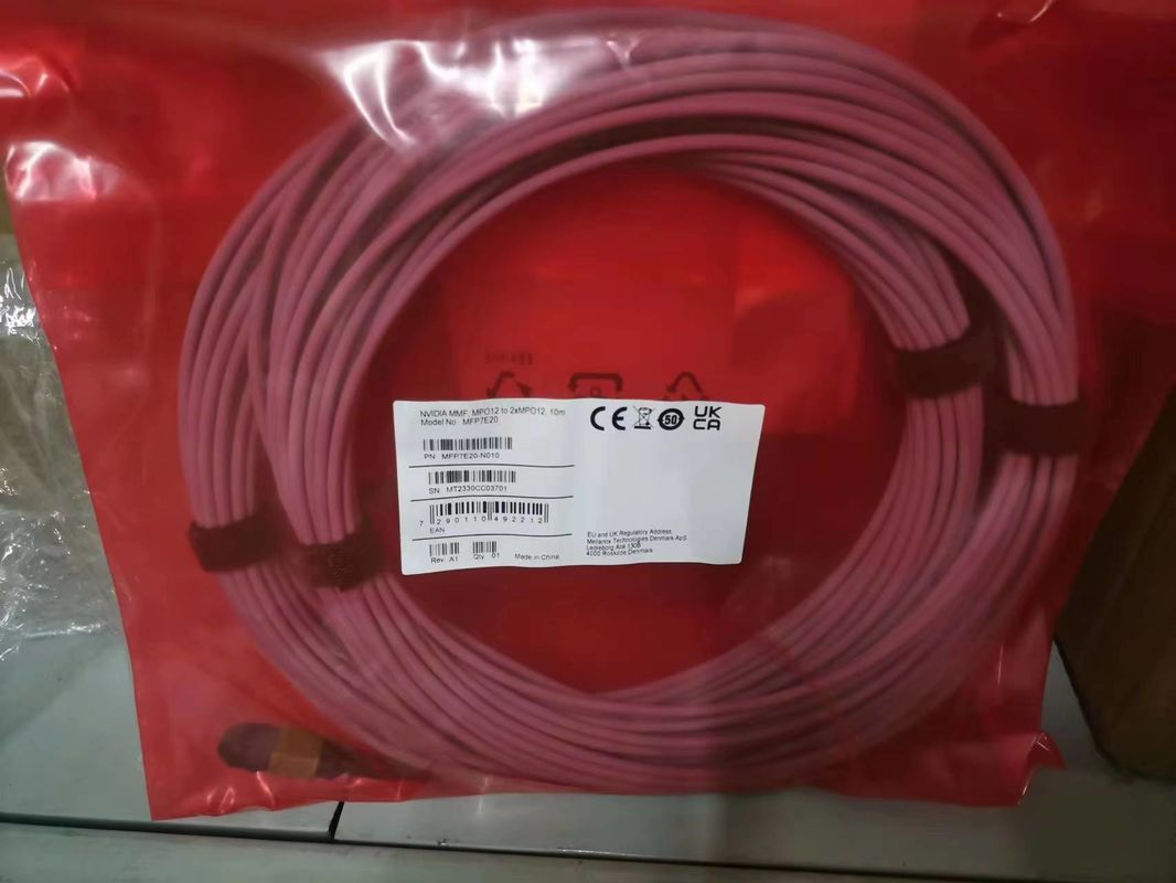 멜라녹스 DAC 케이블 MCA4J80-N005 액티브 구리 케이블 IB 트윈 포트 NDR 800Gb/s OSFP 5m