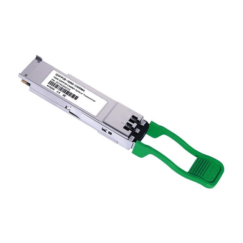 100G QSFP28 2km CWDM4 광섬유 트랜시버 이더넷 네트워크 전력 ≤3.5W 최소 채권 ≤3.5W 2km 범위 원본