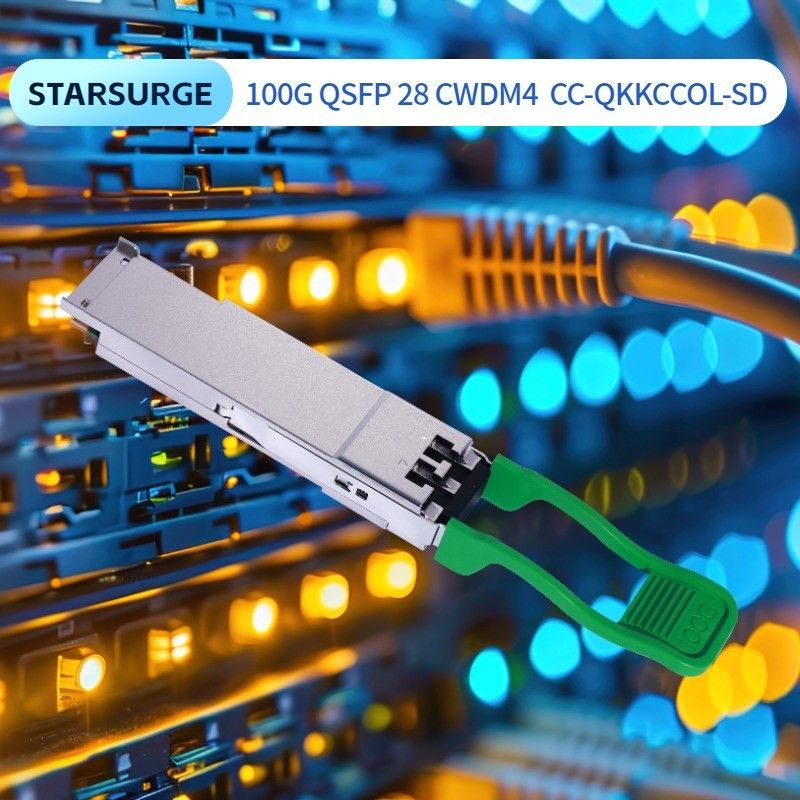 100G QSFP28 2km CWDM4 광섬유 트랜시버 이더넷 네트워크 전력 ≤3.5W 최소 채권 ≤3.5W 2km 범위 원본