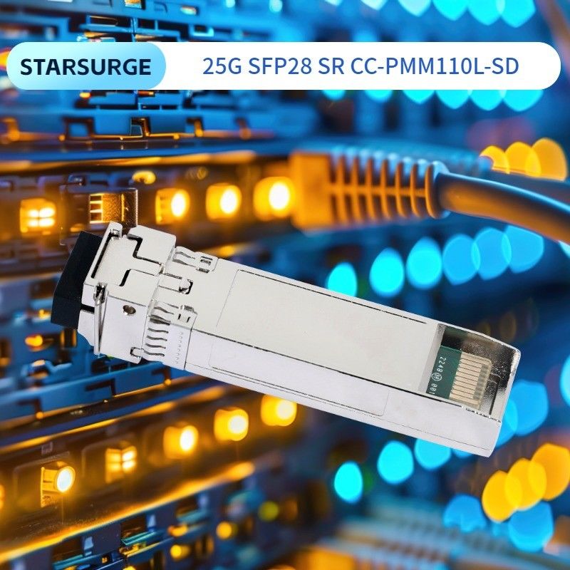 25G SFP28 SR 듀얼 LC 트랜시버 모듈 전원원 DC 3.3V 호환성 SFP28 광섬유 장비 MSA