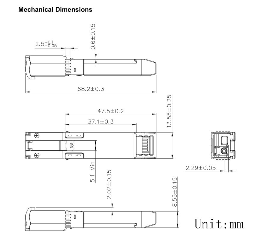 10Gb/s SFP 양방향 광 수신기 모듈과 최대 80km 범위의 OTU2/OTU2e를 갖춘 무선 네트워크 솔루션