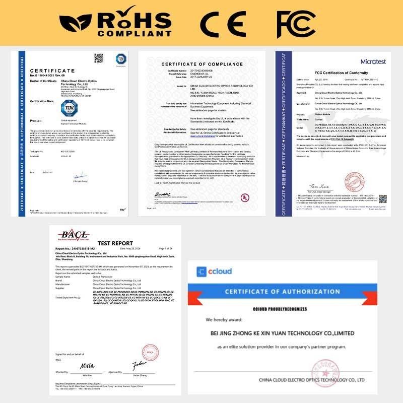 10G SFP 모듈 이더넷 광섬유 송신기 80km 11.3Gbps 시간 1년 데이터 속도 최대 11.3Gbps