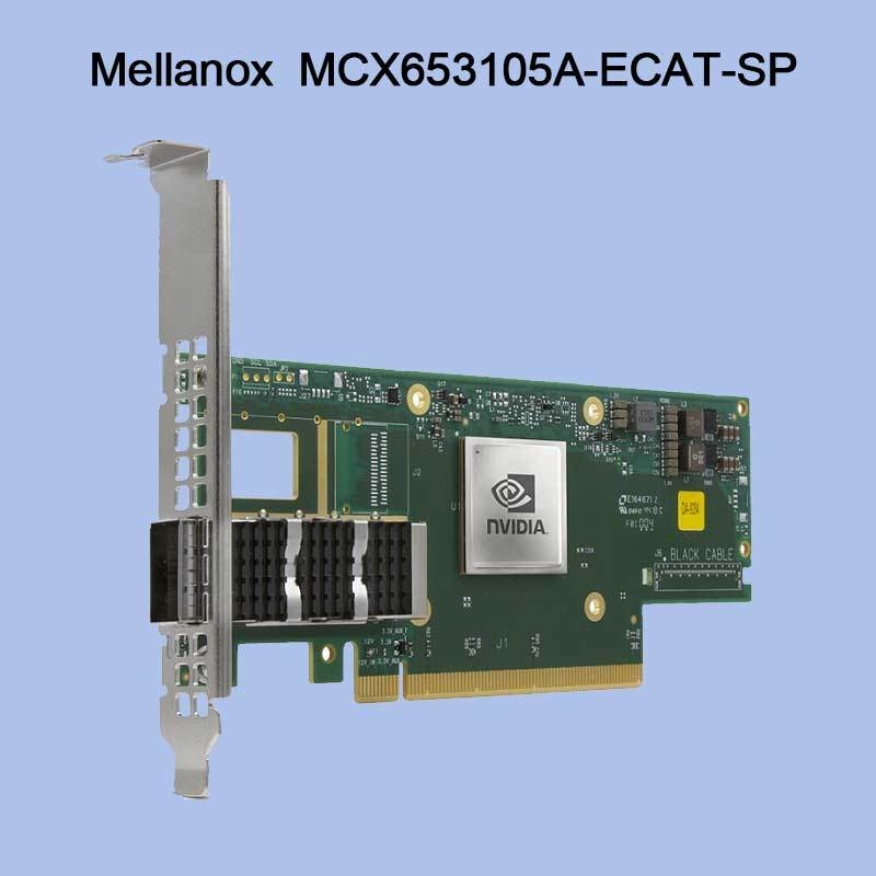 엔비디아 MCX653105A-Ecat-Sp Connectx6 단일 포트 OSfp56 EDR 100GB/S Vpi 인피니밴드 네트워크 카드