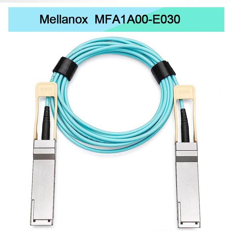 VCSEL 기반 QSFP Mellanox AOC 케이블 MFA1A00-E030 IB EDR 최대 100Gb/s