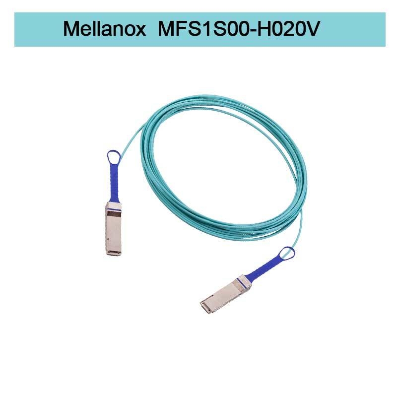 MFS1S00-H020V ((980-9I45T-00H020) Mellanox Aoc 케이블 이더넷 200GbE QSFP56 액티브 광케이블 인피밴드 케이블