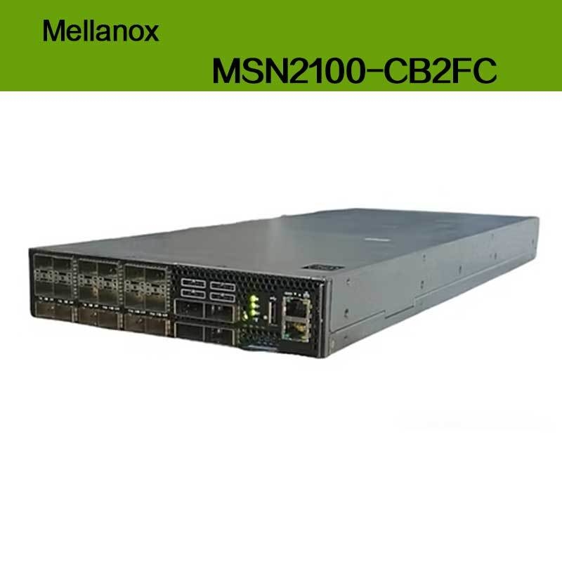 MSN2100-CB2FC 엔비디아 스펙트럼 100gbe 1u 스위치 1g 맥스 스피드 큐뮬러스 리눅스 16 Qsfp28 포트 2 AC Psus X86 2-코어 단층 P2c 공기 흐름