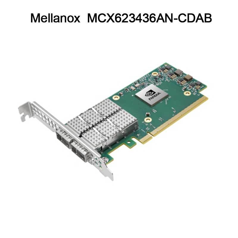Nvidia MCX623436AN-CDAB ConnectX-6 Dx En 어댑터 카드, 100GbE, OCP3.0, 호스트 관리 포함, 듀얼 포트 QSFP56, PCIe 4.0 x16, 암호화 없음, 썸스크류 (풀 탭)