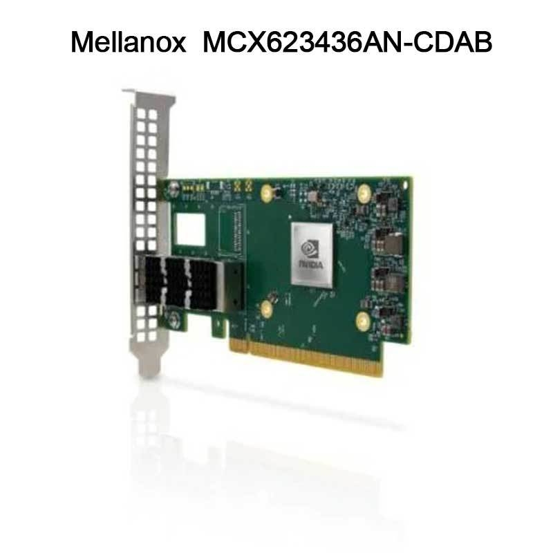 Nvidia MCX623436AN-CDAB ConnectX-6 Dx En 어댑터 카드, 100GbE, OCP3.0, 호스트 관리 포함, 듀얼 포트 QSFP56, PCIe 4.0 x16, 암호화 없음, 썸스크류 (풀 탭)