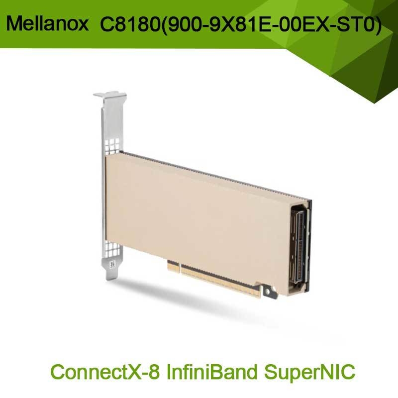 엔비디아 커넥스-8 어댑터 C8180 (900-9X81E-00EX-ST0) 싱글 케이지 OSFP 인피니밴드: 800gbs Xdr Ib
