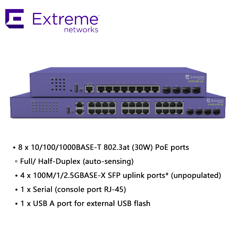 Mellanox 네트워크 스위치 고성능 Extreme X435-8p-4s 네트워크 스위치 - 빠른 연결을 위한